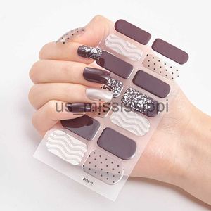 False Nails Fyra slags nagelklistermärken Fashion Nail Wraps Självhäftande Manicure Decoracion Nail Strips Nail Sticker Set Nail Art X0826