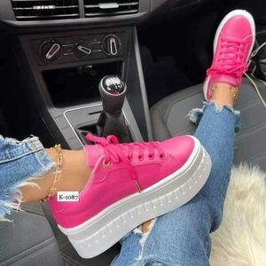 Fall New Dress Sneakers Outdoor 2022 Kvinnor för Fashion Tennis Lace Up Canvas Casual Walking Breattable Vulcanized Shoes Plus Size 43 T230826 750