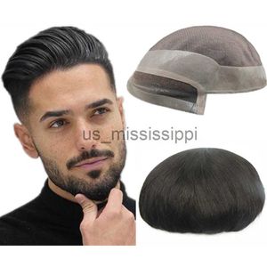 Synthetic Wigs Toupee for Men Mono NPU Human Hair Pieces Hair units Male Hair Replacement System Hair Prosthesis x0826