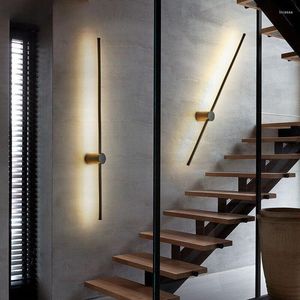 Vägglampa nordisk minimalistisk bakgrundsdekoration vardagsrum sovrum ljus lyx linje form flytande led