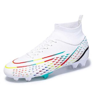 High Top Men's New Soccer Shoes Tf/fg Anti Slip and Wearresistant Children's Football Boots Highquality Outdoor Sports 230814