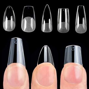 False Nails 120pcs False Nails Transparent Press on Nails Coverage False Nails Tips Short Tshaped Water Drop Full Sticker For Nails x0826