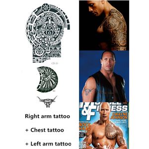 Tatuaggi temporanei 3 pezzi tatuaggio 'Fast Furious' Dwayne The Rock Johnson tatuaggio di grandi dimensioni Body Arm Leg Art Sticker flash 230825