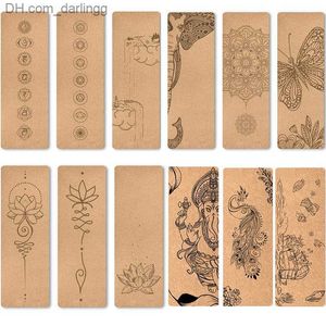 Nowa moda 4 mm podwójne boki bez poślizgu High Elastic Cork TPE Senior Yoga Mat Mat Dostosowany wzór Dostępny Q230826