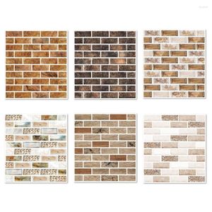 Wall Stickers Self-adhesive Waterproof Foam Panel Tile Brick Pattern 3D For Home Bar Decoration Decor