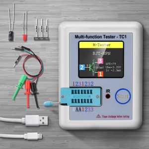 Multimeters LCR-TC1 1.8" TFT LCD Display Multi-meter Transistor Tester Diode Triode Capacitor Resistor Test Meter MOSFET NPN PNP Triac MOS 230825