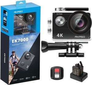 Câmeras à prova de intempéries AKASO EK7000 WiFi 4K Action Camera Ultra HD Impermeável DV Camcorder 12MP Sports 170 Graus Wide Angle Original 230825