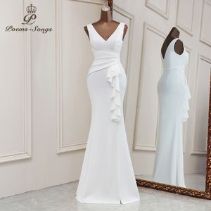 Vestidos sexy urbanos elegantes vestidos de noite brancos sereia vestido de baile vestidos de noiva de promocion formaturas de dama de honra 230825