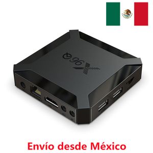 メキシコからの出荷x96qテレビボックスAndroid 10.0 2GB RAM 16GB SMART ALLWINNER H313 QUAD CORE 2.4GHZ WIFI 100M LAN