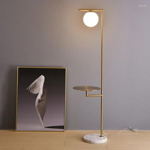 Golvlampor LED -lampan Ljus modern minimalistisk glas skugga te bord en kropp nordiclivande rum heminredning stående sovrum sängplats