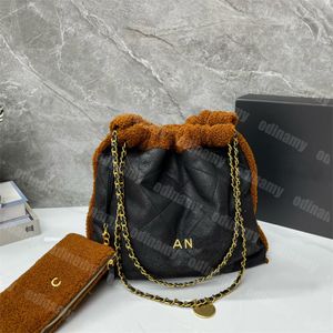 Designer sacola moda cashmere corrente bolsa das mulheres totebag com carteira 35cm sacos de ombro luxo cruz corpo handtasche