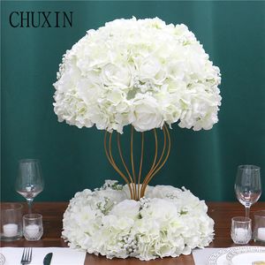 Decorative Flowers Wreaths Gypsophila Flower Ball Artificial Rose Home Decor Wedding Decoration Road Lead Floral Arrangement 1 PC Table Centerpiece Props 230825