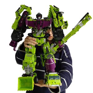 Transformation Toys Robots NBK 3349 Transformation Toy Devastator 6IN1 Combiner Robot Film Figures Model ABS 42CM Ogółe deformacja samochód 230825