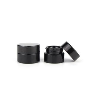 Storage Bottles Jars Uv Protection Fl Black 5Ml Glass Cream Bottle Wax Dab Dry Herb Concentrate Container 500Pcs Drop Delivery Hom Ot7Pp