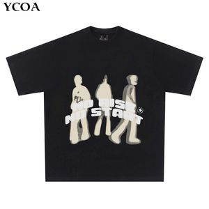 Erkek Tişörtler Büyük boy tişörtlü erkekler hızlı kurutma hip hop t-shirt vintage 90s sokak giyim anime harajuku moda kısa kolu üst gotik kıyafetler 230825