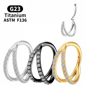 Brosk tragus industriella piercingar titanium labret näsring kristallörhängen f136 sexig klickare kropp smycken kvinnor charmiga