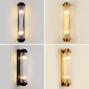 Wall Lamps Luxury Bedside Crystal Lamp Living Room Tv Background Bedroom Staircase Aisle Decoration Simple Modern Led Indoor Lighting