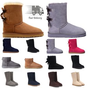 Tasman Australia Color Snow Boots Mules Women Men Ultra Mini Boot Slip-on Shoes Suede Comfort Fall Winter Size 35-43