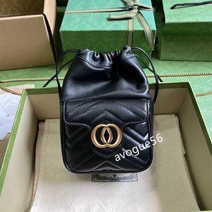 Evening Bags Drawstring Bucket Bag 20cm Designer Mini Bucket Bag 10A Mirror quality Genuine Leather Crossbody Bag With Box G024