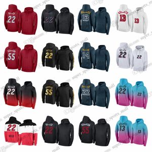 DIY CUSTOM 23 24 MAN 스웨트 농구 후드 시부르 Adebayo Lowry Robinson Herro Vincent Strus Yurtseven Jovic City Pullover Hoodie Spotlight Hoodie