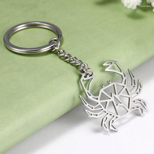 Keychains Crab Keychain Silver Color Pendants DIY Men Jewelry Car Key Chain Ring Holder Souvenir For Gift