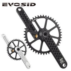 Bicicleta Groupsets Evosid Bicicleta Manivela Ultraleve Estrada Pedaleira 170mm HollowTech N Wide GXP Chainring com Suporte para Cascalho L230825