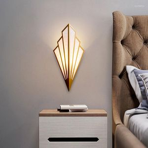 Wall Lamps LED Lamp Nordic Bedroom Bedside Fan-shaped Lighting For Living Room Corridor Aisle Stairs Lights Home Decor Sconces