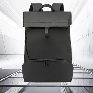 Mochila 2023 tendência de moda masculina impermeável filme high-end saco de computador de negócios estudante universitário simples