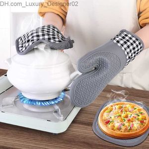 1pc Oven Gloves Silicone Gloves High Temperature Resistant Anti-burn and Non-slip Kitchen Microwave Baking Dessert Tools Q230826