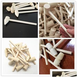 Mini Wooden Hammer Wood Mallets For Seafood Lobster Crab Shell Leather Crafts Jewelry Dollhouse Playing House Supplie Drop Delivery Home Ga