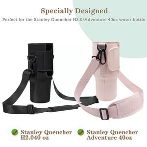 Drinkware Lid Neoprene Water Bottle Pouch Solid Leopard Color for Stanely Tumblers 20oz 30oz 40oz Mugs Cups with Adjustable Strap Car D0P1 230826
