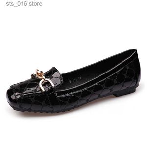 Loafers Woman 2022 Flat Women Boat Shoes Party Wedding Dress Soft Bottom Square Toe Striking Brand Design Style T230826 10db