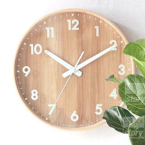 Wall Clocks Art Silent Clock Round Office Classic Design Wooden Minimalist Modern Luxury Zegar Scienny Home Decor GXR45XP