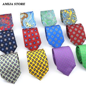 Neck Ties Soft Vintage Tie Cashew Flower Necktie For Men Orange Green Paisley Geometric Bowtie Design Wedding Business Party Suit Accessor 230825