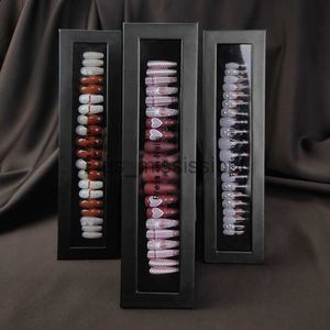 Ложные гвозди 24шт -шкафы Подарочная коробка Пейса на ложных ногтях Симпатичные носимые фальшивые ногти