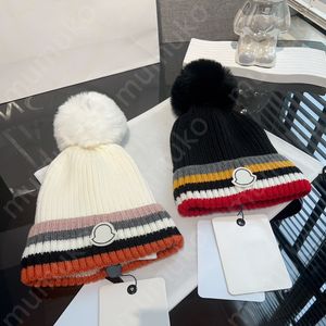 Designer Brimless Hat Knitted Cotton Beanie Winter Cap Popular Windproof Fashion Stripe Wool Hat Antumn Vacation Travel Outdoor Skiing Caps