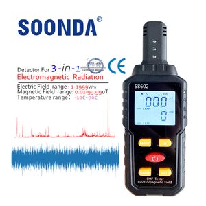 Tester di radiazioni Misuratore EMF 3 in 1 Misuratore di radiofrequenza Rilevatore di radiazioni Campo elettromagnetico Persona Dosimetro di radiazione Contatore Allarme dose 230826