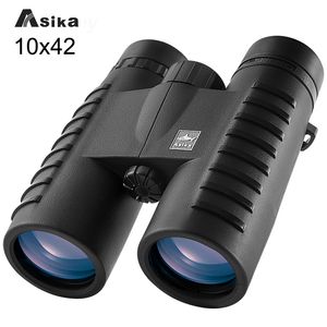 Telescópio Binóculos Asika 10x42 HD Grande Angular Profissional Binocular Alta Potência Bak4 Prisma Óptica para Acampamento Ao Ar Livre Caça 230826