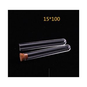 Lab Supplies Wholesale Plastic Test Tube With Cork Stopper 4-Inch 15X100Mm 11Ml Clear Food Grade Appd Pack 100 All Size Available In Otxk6