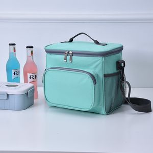 Lunch Bags Oxford Insulated Lunch Bag Large Capacity Outdoor PEVA Thermal Picnic Box with Shoulder Strap Water Resistant Cooler Pack 230825