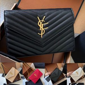 Women Cassandre Matelasse Chain Wallet Shoulder Bags High quality Designer Bag Purse New Luxurys Y-shaped Purses Crossbody Wallets Handbags Grain Plain Leather Bag