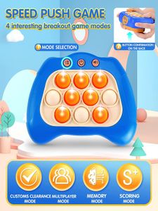 Giocattolo di decompressione Puzzle Pop Gioco illuminato Giocattoli di agitazione per bambini Console di gioco a bolle a spinta rapida Simula divertimento Colpisci la talpa Giocattoli Regali per ragazzi e ragazze 230826