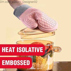 Silicone Kitchen Glove for Baker Baking Oven Hand Protection with Cotton Lining and Hanging Hook Heat Isolative Q230826