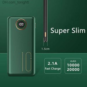 20000mah Power Bank 10000mAh Fast Charge PowerBank Externt batteri för Samsung S20 iPhone 12 Poverbank med LED -display Q230826