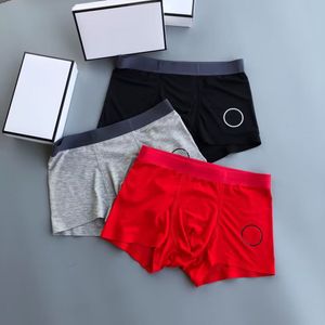 Con scatola Boxer da uomo Mutande modali Boxer di design Intimo di moda Lettere ricamate Boxer da uomo Intimo sessuale Comfort Mutande senza cuciture