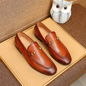 7 modelo deslizamento em sapatos de designer masculino oxfords moda negócios vestido de luxo sapatos masculinos 2023 novo clássico couro ternos masculinos sapatos