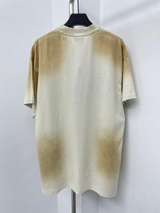 Männer T Shirts Original Brief Stickerei Lose T-shirt Mode Hohe Qualität Farbverlauf Design Luxus Kurzarm Unisex Tees