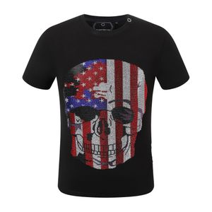 Designer PP Crânio Diamante T-shirt Tiger Phillip Plain Homens Camiseta Manga Curta Dollar Bear Marca Tee Crânios de Alta Qualidade Camiseta Tops PP2103