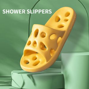 Slipper für Badezimmer, Hauskäse, auslaufend, schnell trocknend, Dusch-Slipper, leicht, wasserdicht, Strand-Flip-Flop-Schwimmrutschen 230825