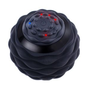 Электрический массажный мяч для йоги, 4-скоростной вибрирующий USB-перезаряжаемый ролик для тренировок, фитнес-ролик из пенопласта